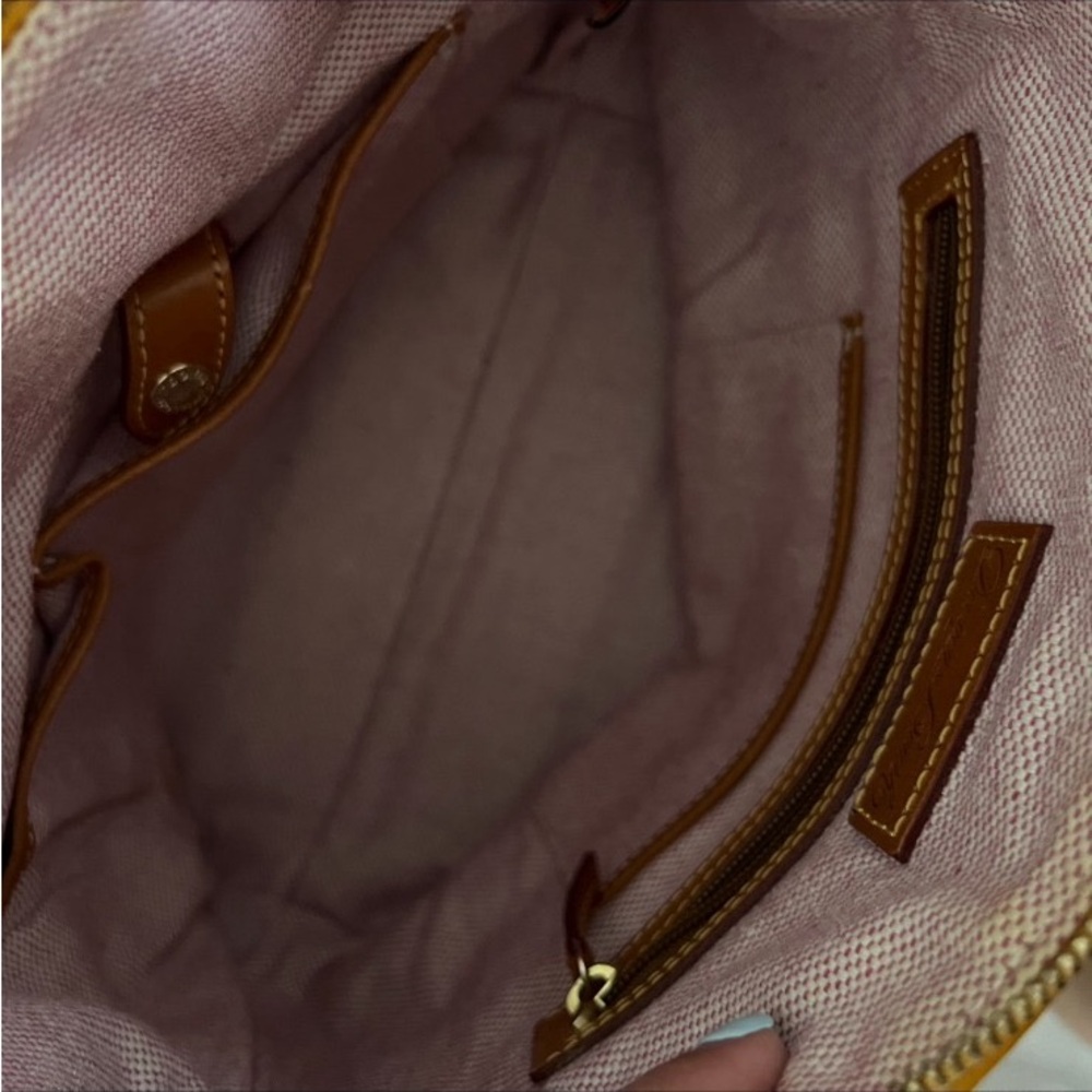 Dooney & Bourke Yellow Leather Satchel - Picture 5 of 8